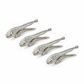 Tekton 5 in Curved Jaw Locking Plier Set 4 Pieces PLK90101